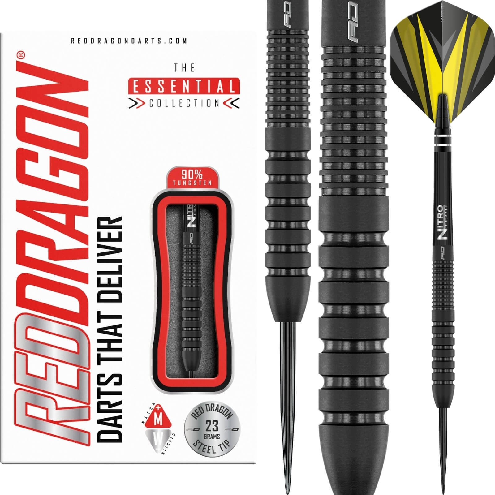 Darts - Red Dragon - Phantom Darts - Steel Tip - 90% Tungsten - 23g 25g 