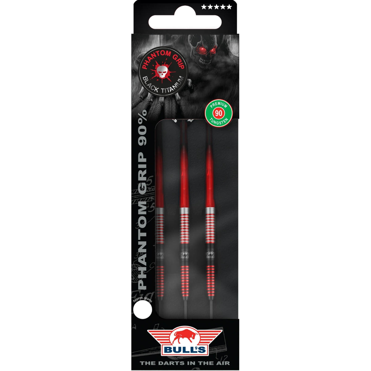 Darts - Bull&#39;s NL - Phantom Grip Darts - Steel Tip - 90% Tungsten - 23g 24g 25g 