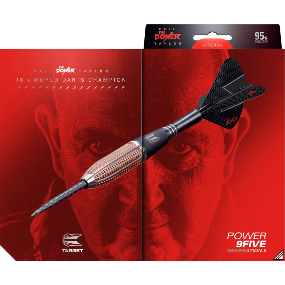 Darts - Target - Phil Taylor Gen 5 Darts - Steel Tip - 95% Tungsten - 22g 24g 26g 