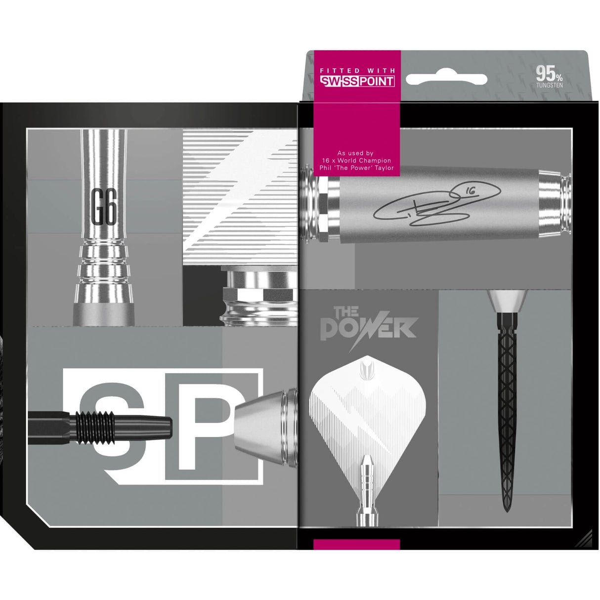 Target - Phil Taylor Gen 6 Darts - Swiss Point - 95% Tungsten - 22g 24g 26g -
