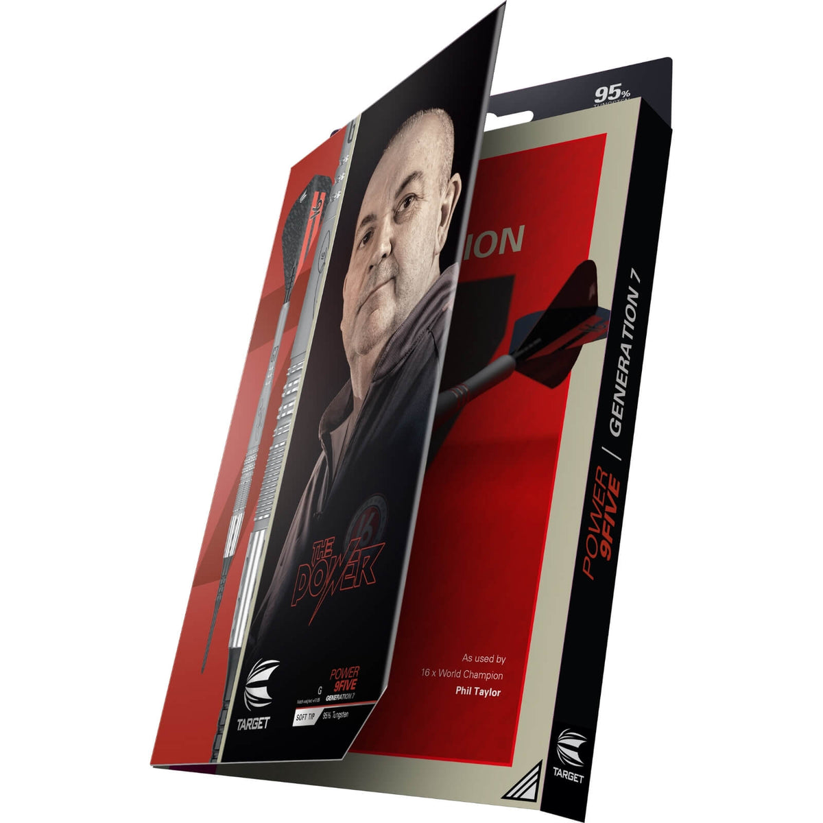 Darts - Target - Phil Taylor Power 9FIVE Gen 7 Darts - Soft Tip - 95% Tungsten - 18g 20g 