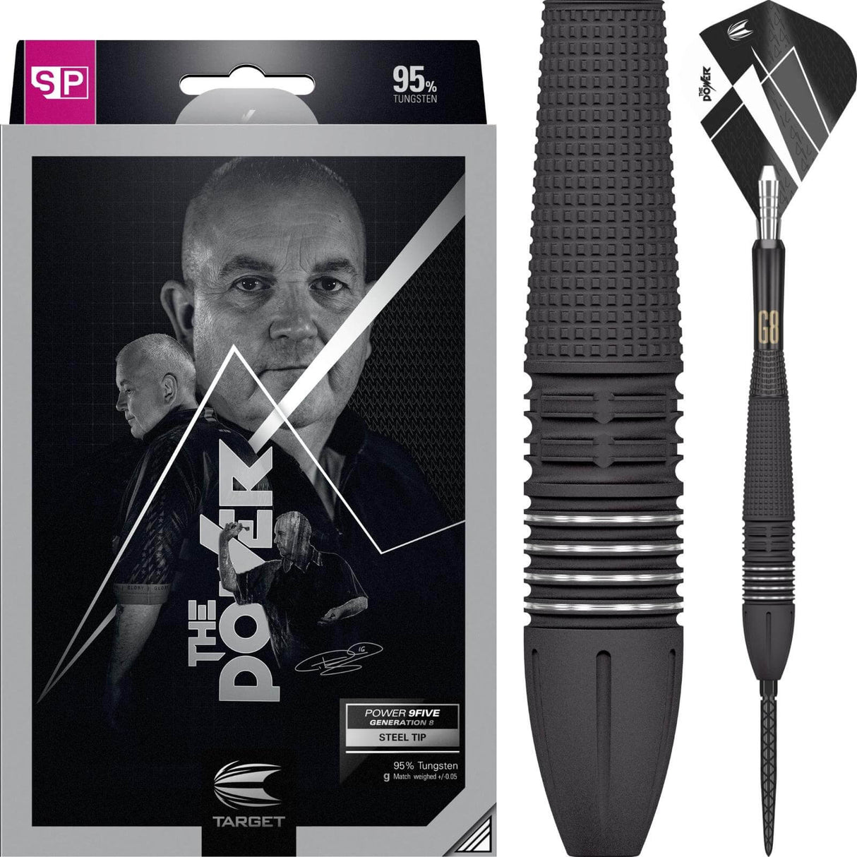 Target - Phil Taylor Gen 8 Darts - Swiss Point - 95% Tungsten - 22g 24g 26g -
