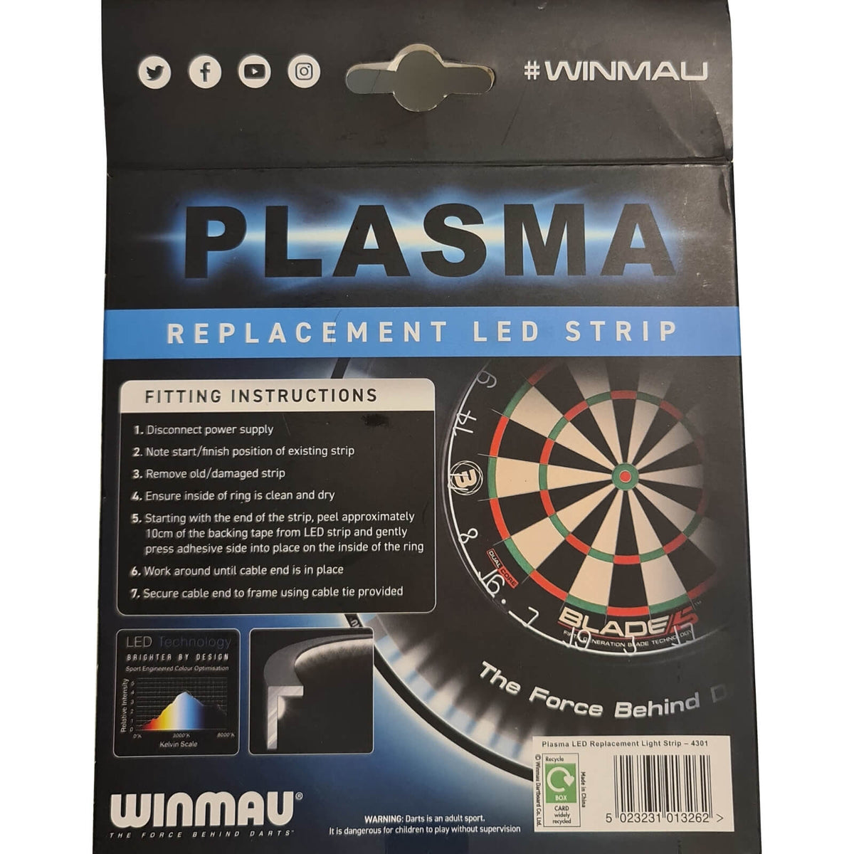 Dartboard Accessories - Winmau - Plasma Replacement LED Strip 