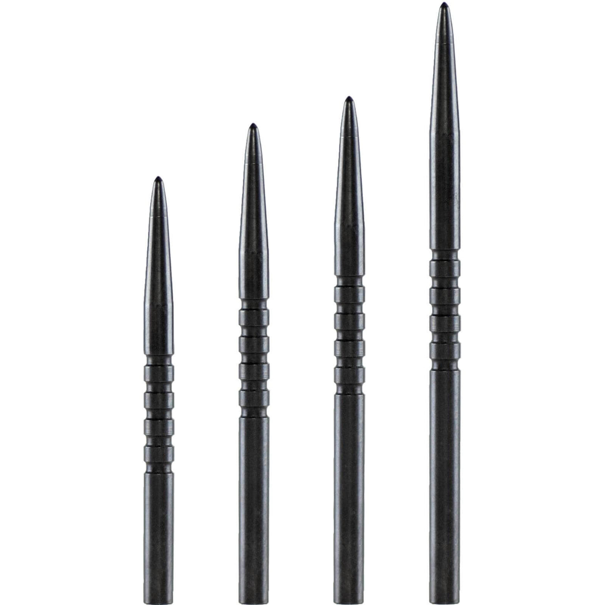 Point Accessories - Bull&#39;s NL - Black Ringed Grip Dart Points - 32mm 36mm 38mm 45mm 