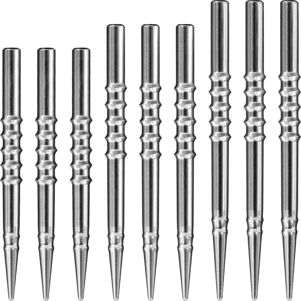 Point Accessories - Harrows - Ridge Machined Dart Points - 32mm 35mm 38mm Silver / 32mm