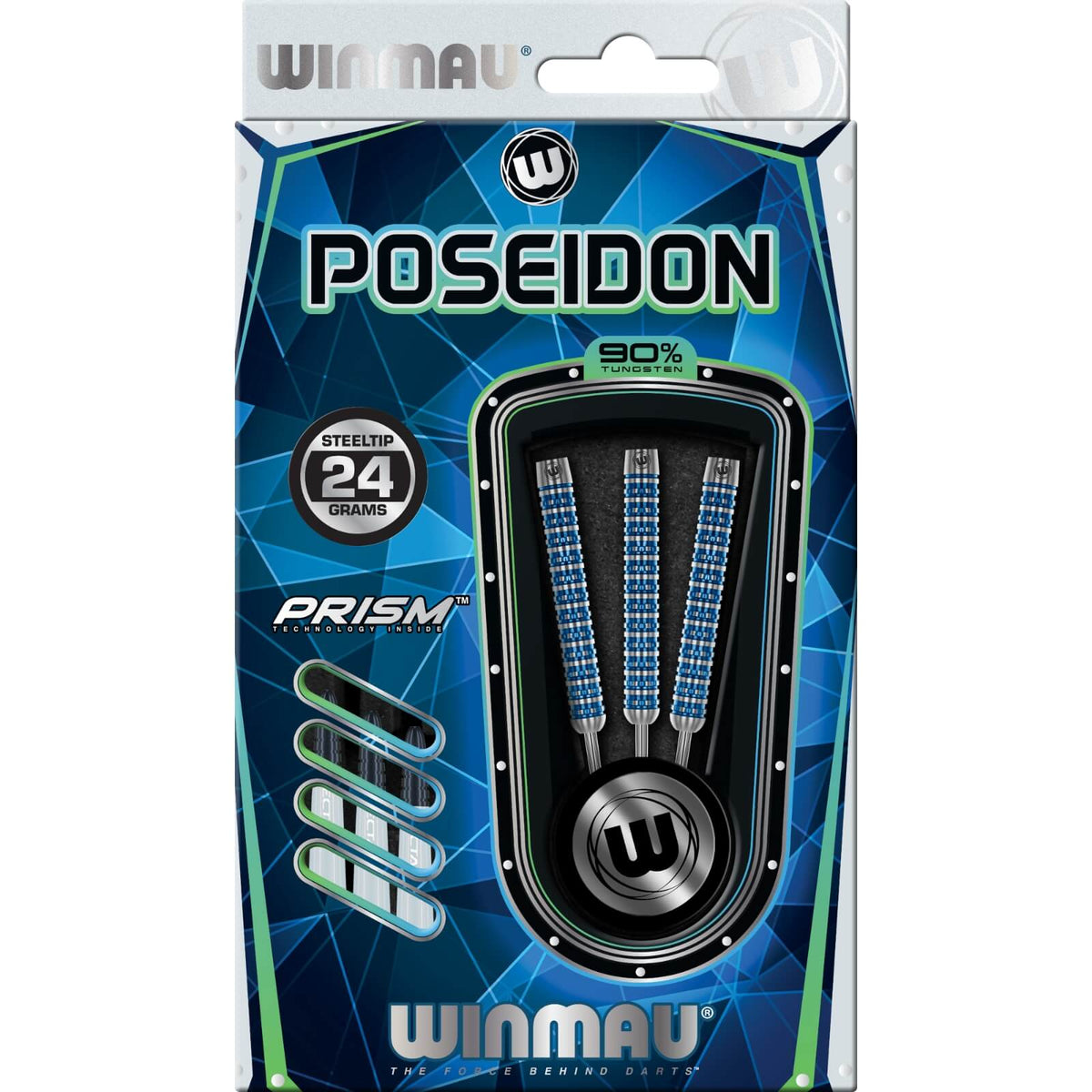Darts - Winmau - Poseidon Darts - Steel Tip - 90% Tungsten - 23g 24g 25g 