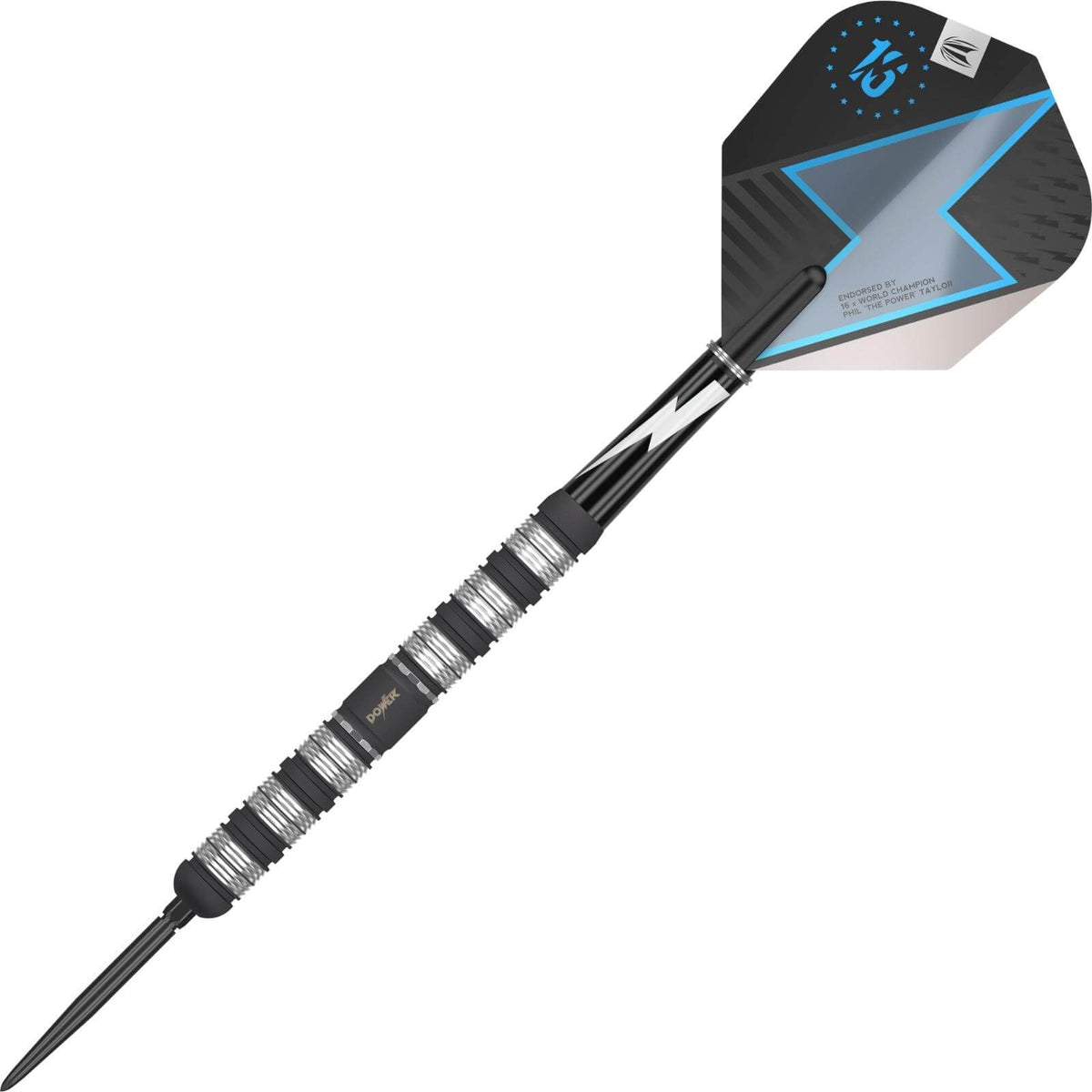 Darts - Target - Phil Taylor Power Series Black Darts - Swiss Point - Steel Tip - 80% Tungsten - 21g 23g 