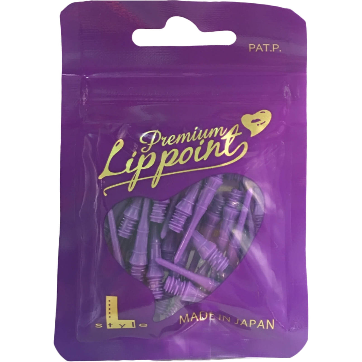 Soft Tip Accessories - L-Style - Premium Lip Point Soft Tip Dart Points - Bag of 30 Purple