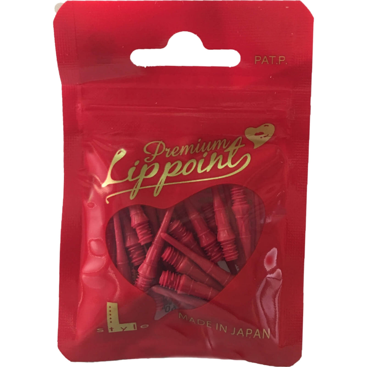Soft Tip Accessories - L-Style - Premium Lip Point Soft Tip Dart Points - Bag of 30 Red