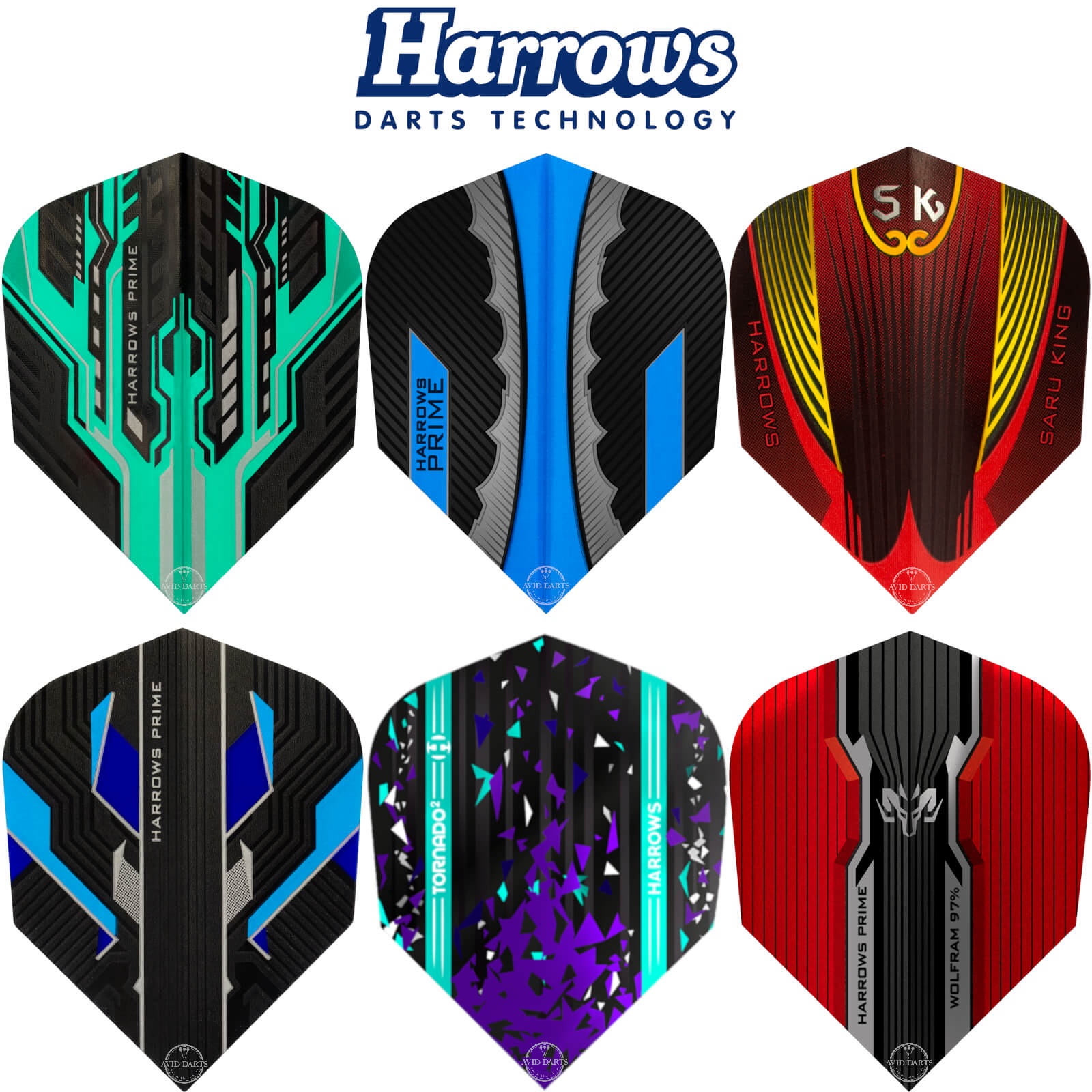 Dart Flights - Harrows - Prime - Standard Dart Flights 