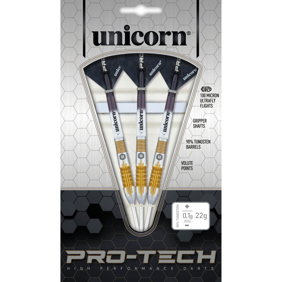 Darts - Unicorn - Pro-Tech Style 1 Darts - Steel Tip - 90% Tungsten - 20g 22g 24g 