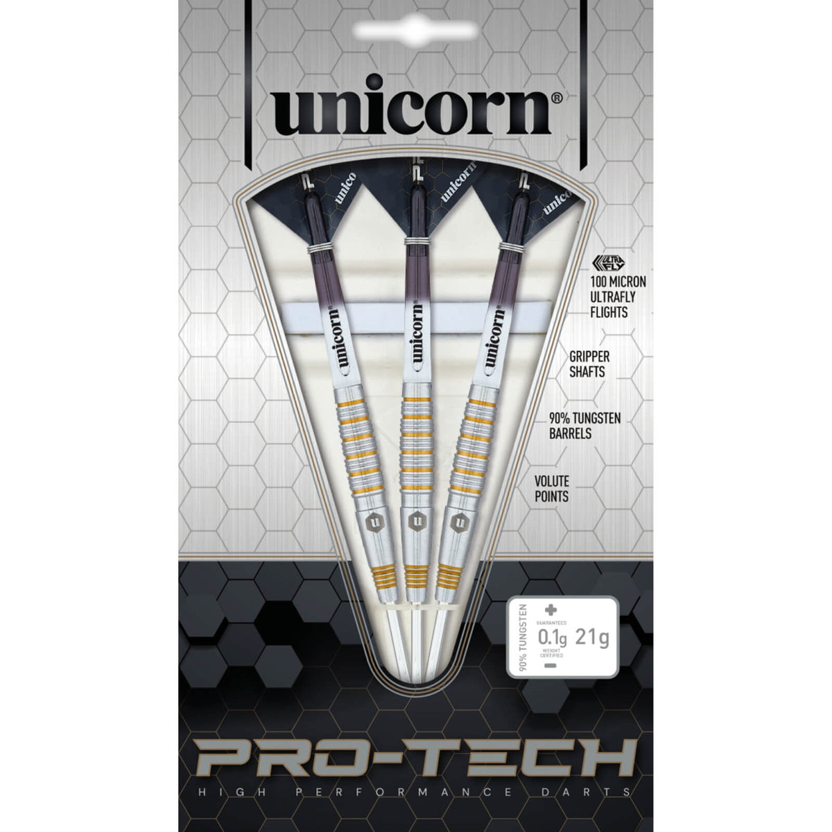 Darts - Unicorn - Pro-Tech Style 2 Darts - Steel Tip - 90% Tungsten - 21g 23g 25g 