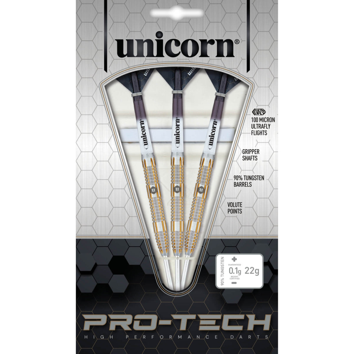 Darts - Unicorn - Pro-Tech Style 4 Darts - Steel Tip - 90% Tungsten - 20g 22g 24g 