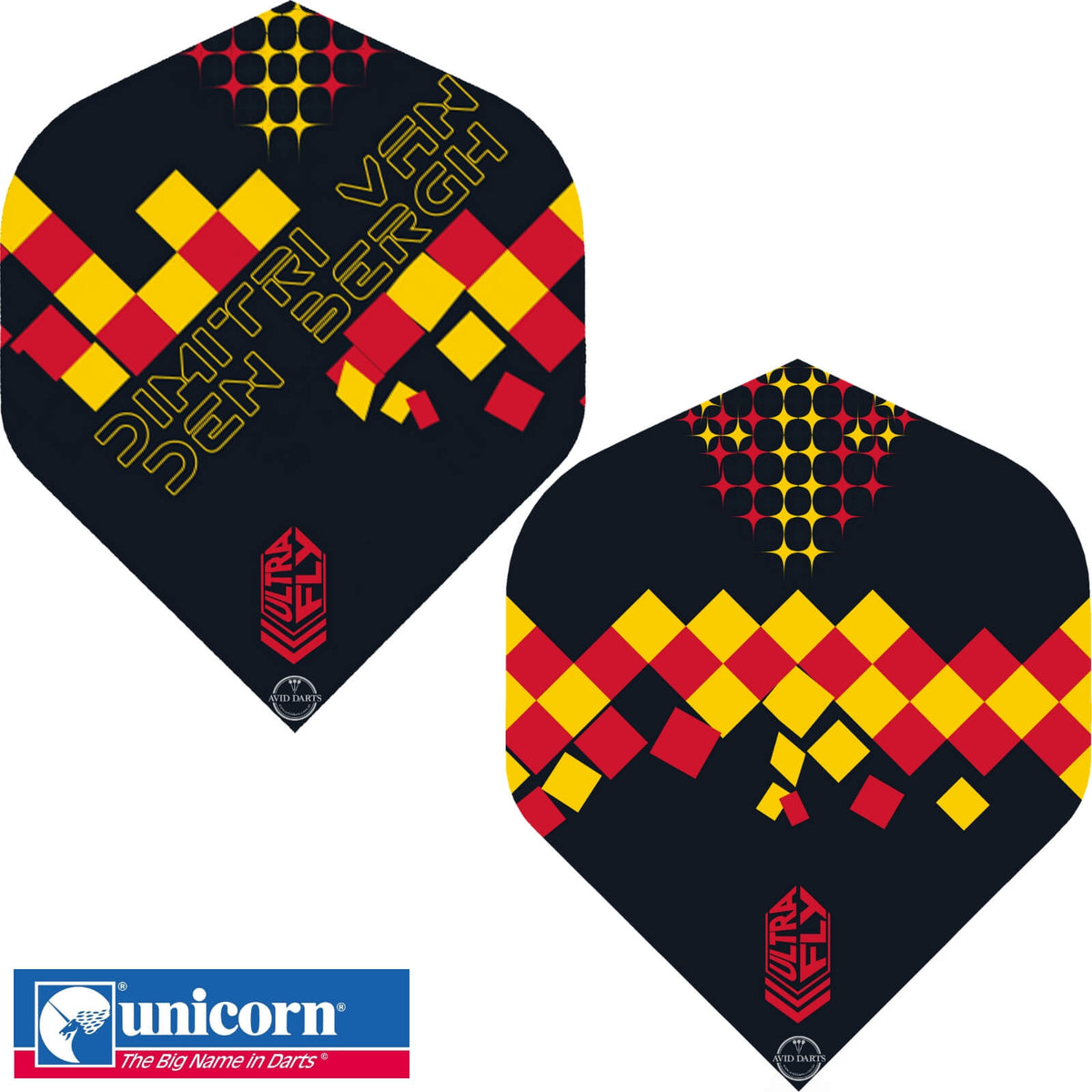 Dart Flights - Unicorn - Ultrafly Pro Player - Big Wing Dart Flights Dimitri Van Den Bergh