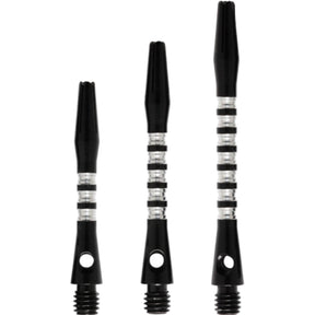 Shot - Anodised Aluminium Pyramid Dart Shafts - Short (35mm) / Black