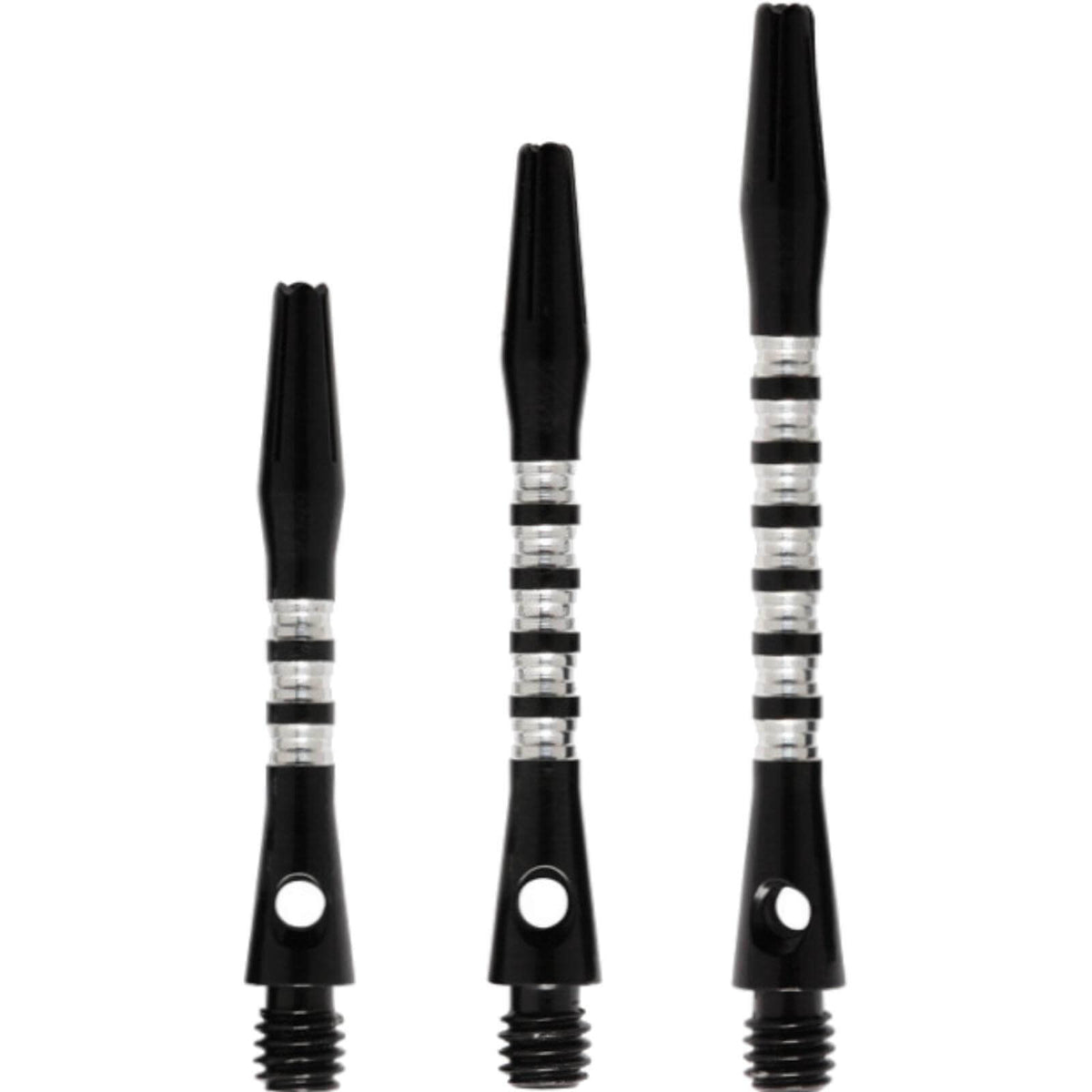 Dart Shafts - Shot - Anodised Aluminium Pyramid Dart Shafts Short (35mm) / Black