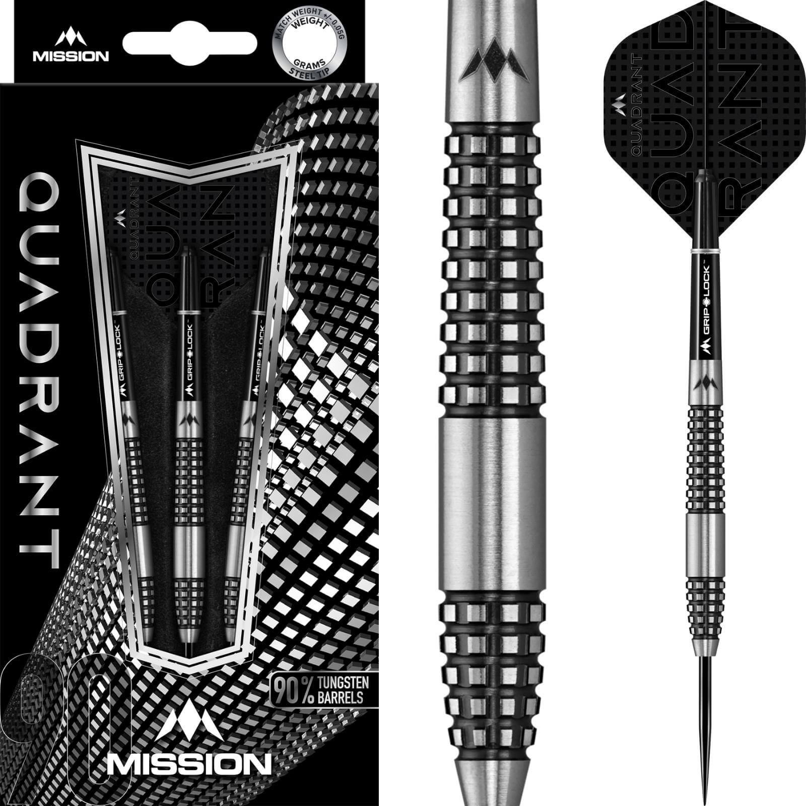 Darts - Mission - Quadrant M2 Darts - Steel Tip - 90% Tungsten - 24g 26g 