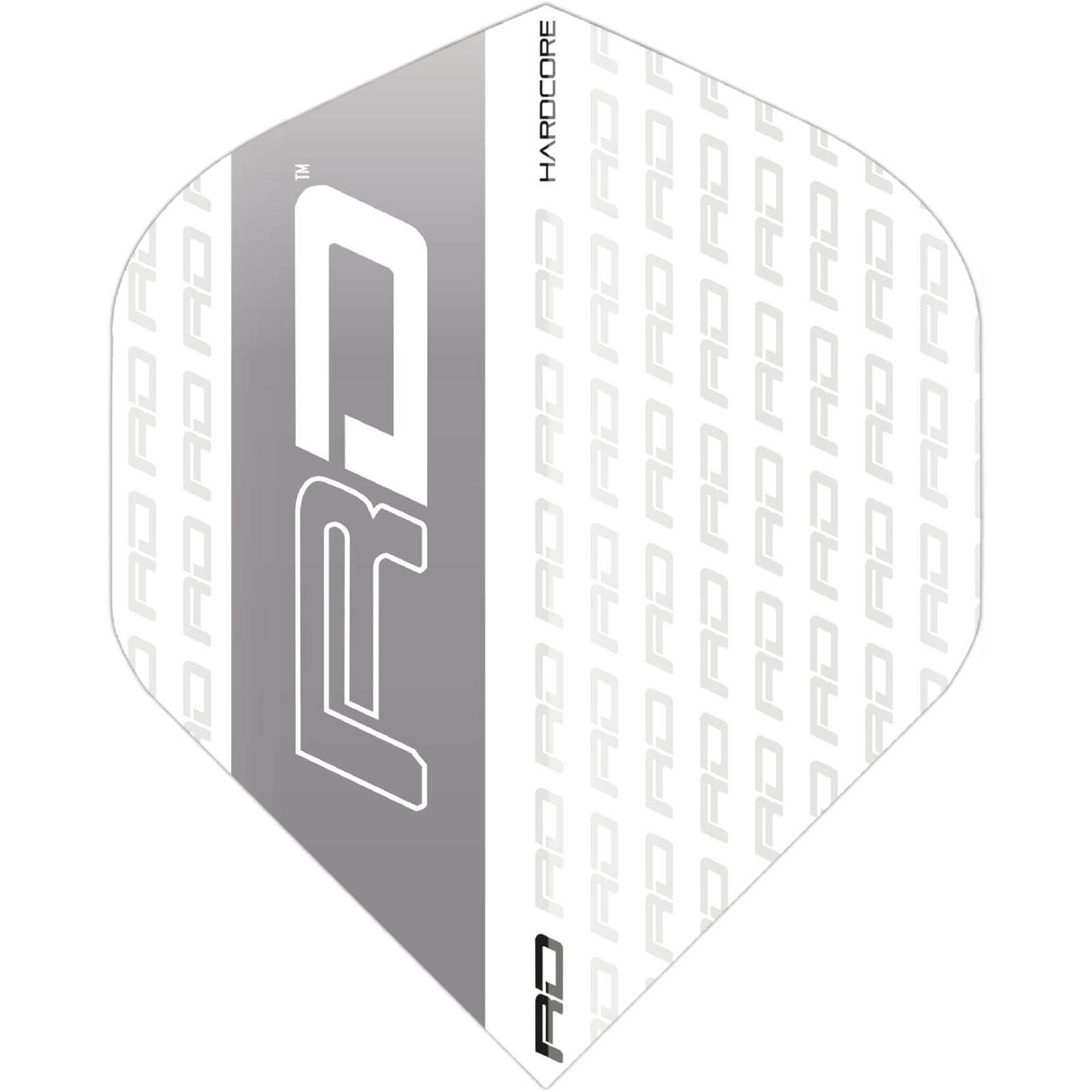 Red Dragon - Hardcore Radical RD Logo - Big Wing Dart Flights - White and Grey