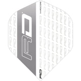 Red Dragon - Hardcore Radical RD Logo - Big Wing Dart Flights - White and Grey