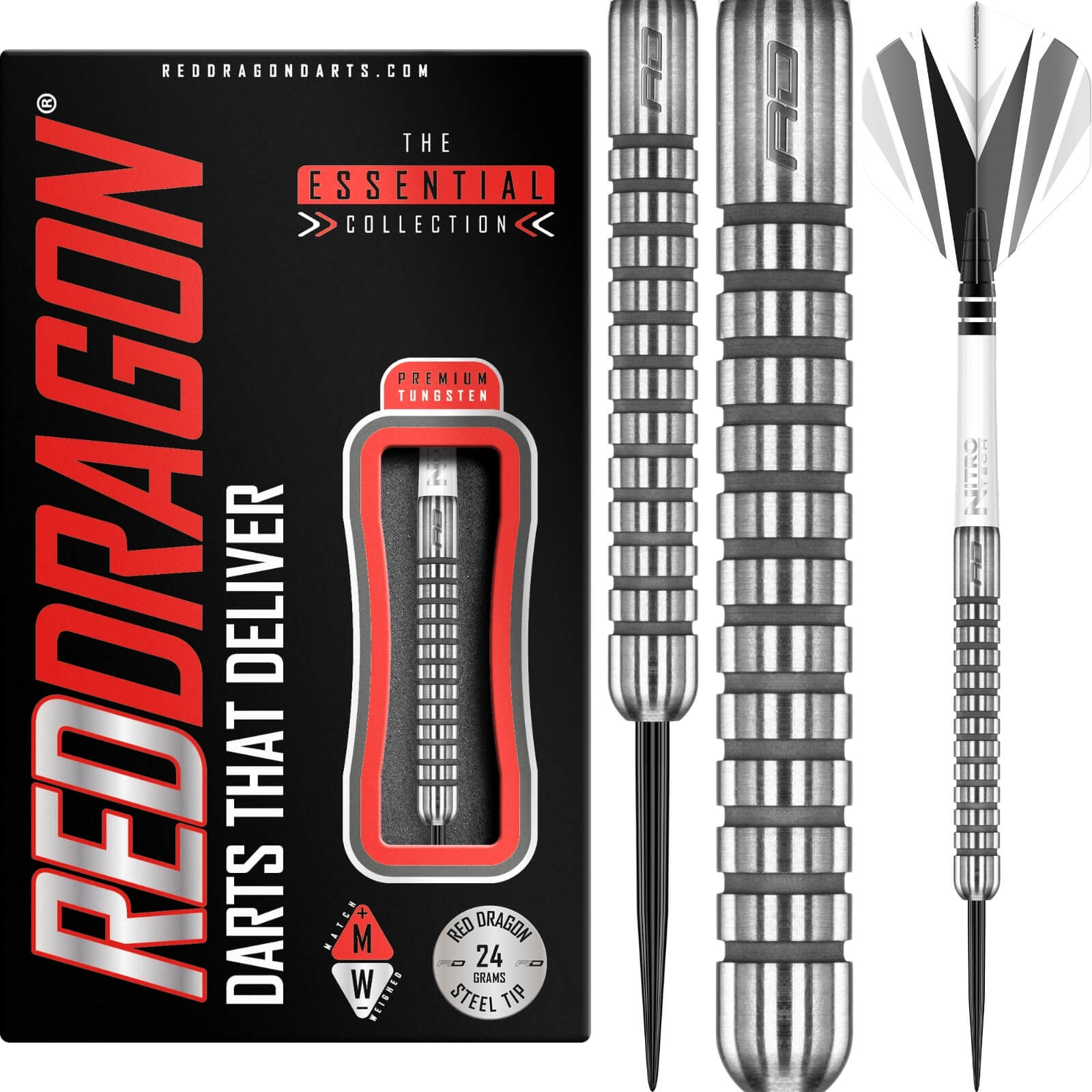 Darts - Red Dragon - RD Originals Darts - Steel Tip - 95% Tungsten - 24g 26g 