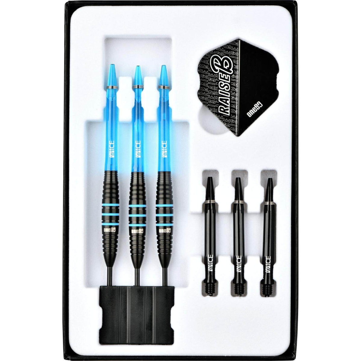 Darts - One80 - Raise B Darts - Aqua - Steel Tip - 80% Tungsten - 21g 23g 