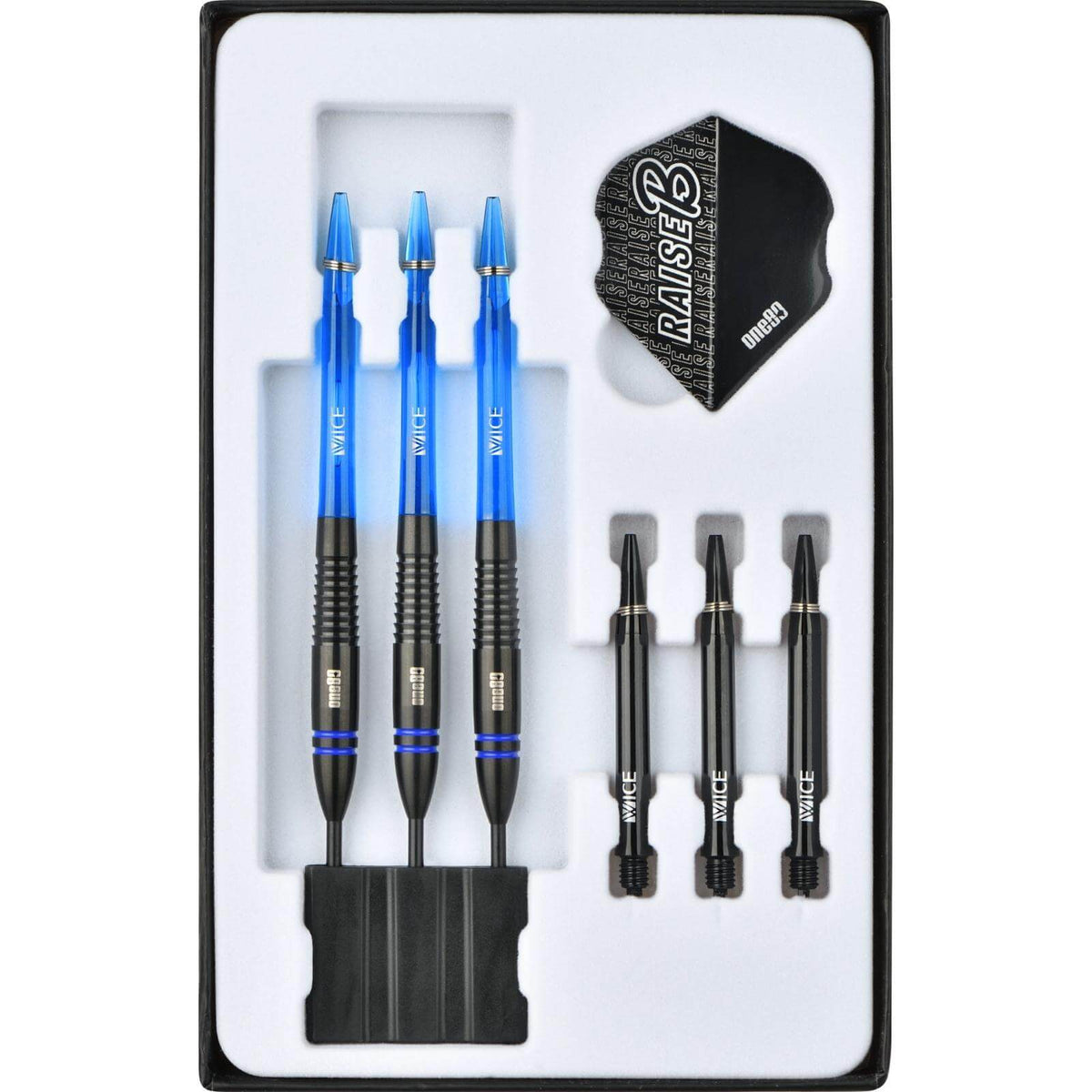 Darts - One80 - Raise B Darts - Blue - Steel Tip - 80% Tungsten - 21g 23g 