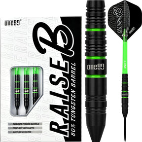 One80 - Raise B Darts - Green - 80% Tungsten - 21g 23g -