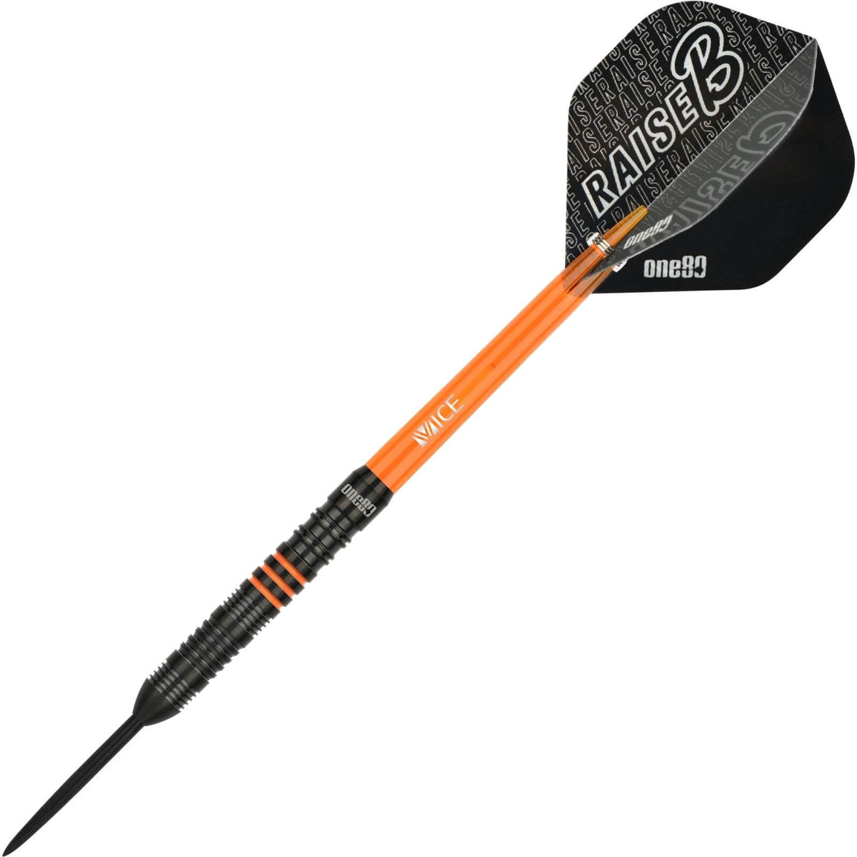 Darts - One80 - Raise B Darts - Orange - Steel Tip - 80% Tungsten - 21g 23g 