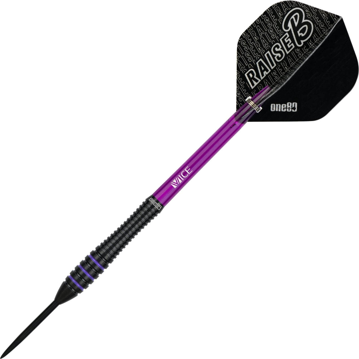 Darts - One80 - Raise B Darts - Purple - Steel Tip - 80% Tungsten - 21g 23g 