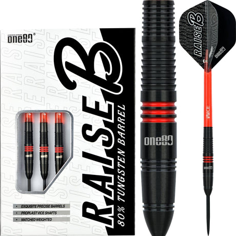 One80 - Raise B Darts - Red - 80% Tungsten - 21g 23g -