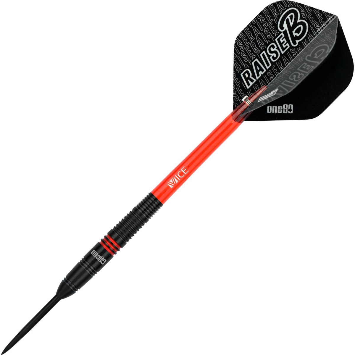 Darts - One80 - Raise B Darts - Red - Steel Tip - 80% Tungsten - 21g 23g 