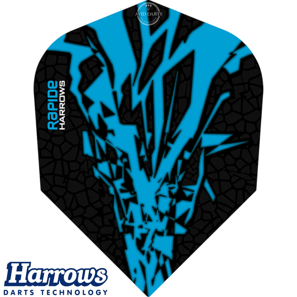 Dart Flights - Harrows - Rapide-X - Standard Dart Flights Aqua Blue