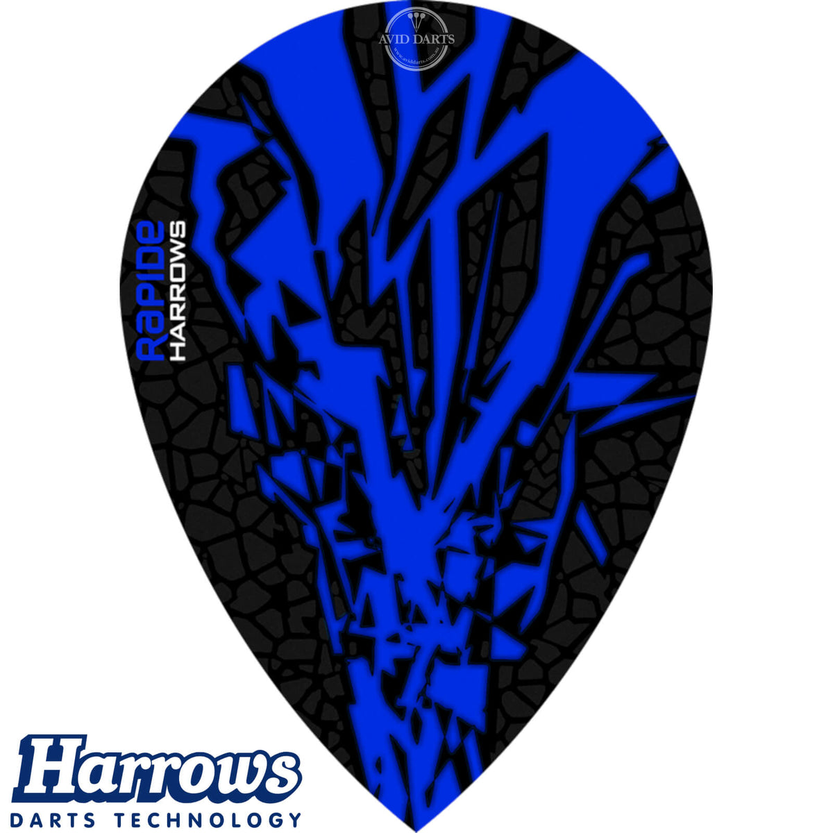 Dart Flights - Harrows - Rapide-X - Pear Dart Flights Dark Blue