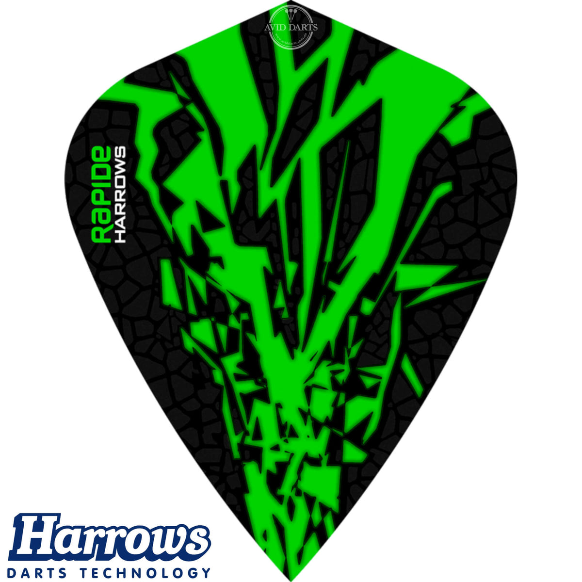 Dart Flights - Harrows - Rapide-X - Kite Dart Flights Green