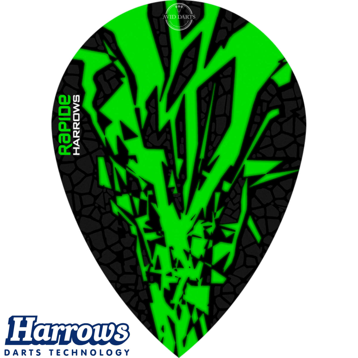 Dart Flights - Harrows - Rapide-X - Pear Dart Flights Green