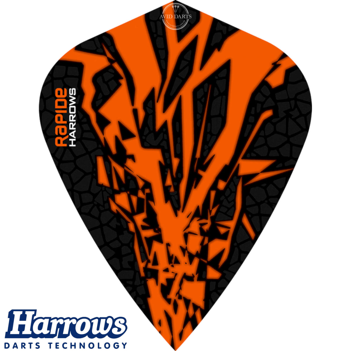 Dart Flights - Harrows - Rapide-X - Kite Dart Flights Orange