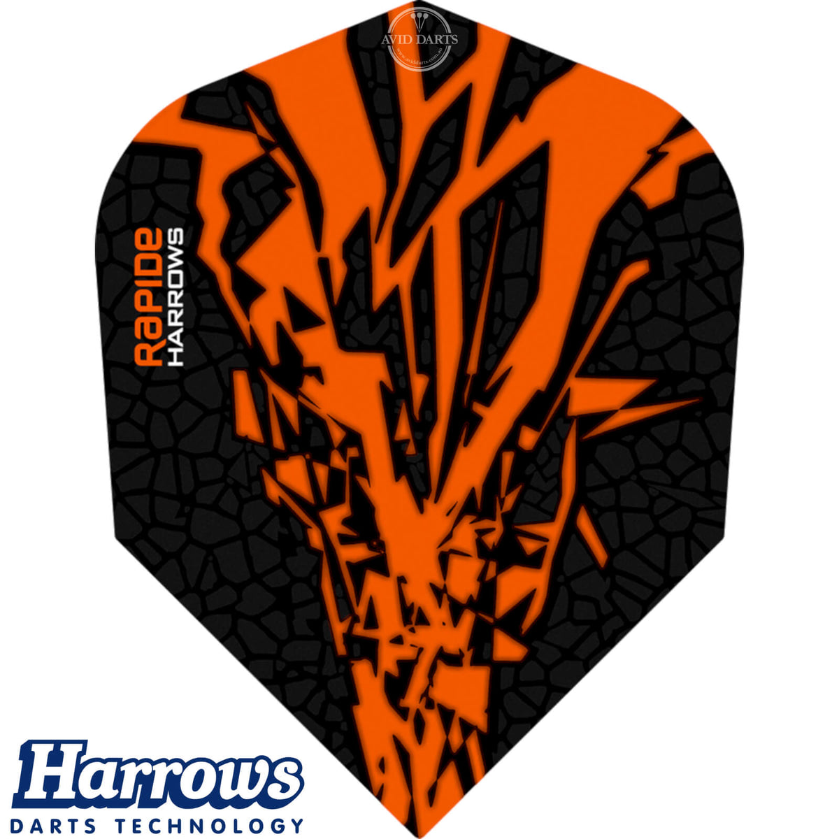 Dart Flights - Harrows - Rapide-X - Standard Dart Flights Orange