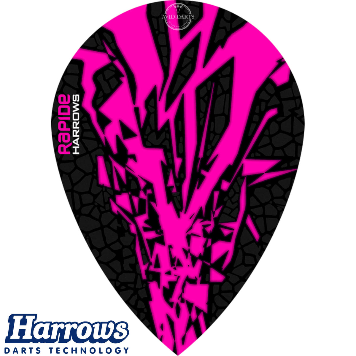 Dart Flights - Harrows - Rapide-X - Pear Dart Flights Pink