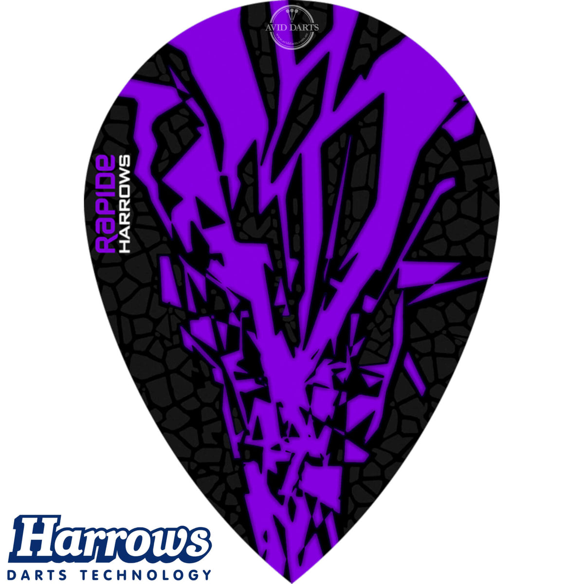 Dart Flights - Harrows - Rapide-X - Pear Dart Flights Purple