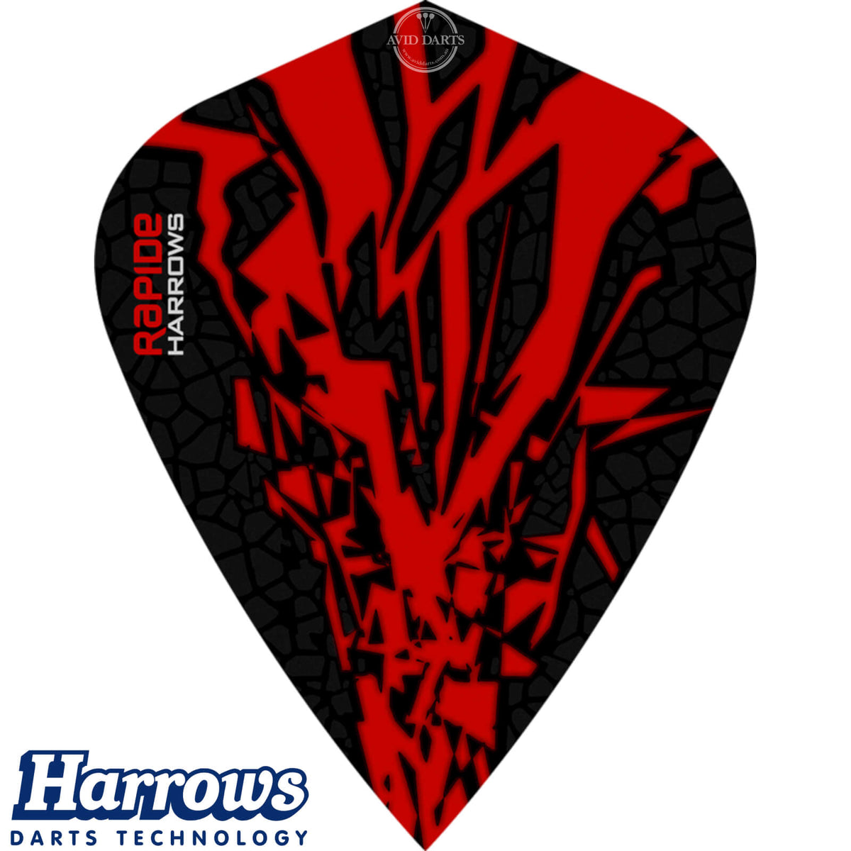 Dart Flights - Harrows - Rapide-X - Kite Dart Flights Red