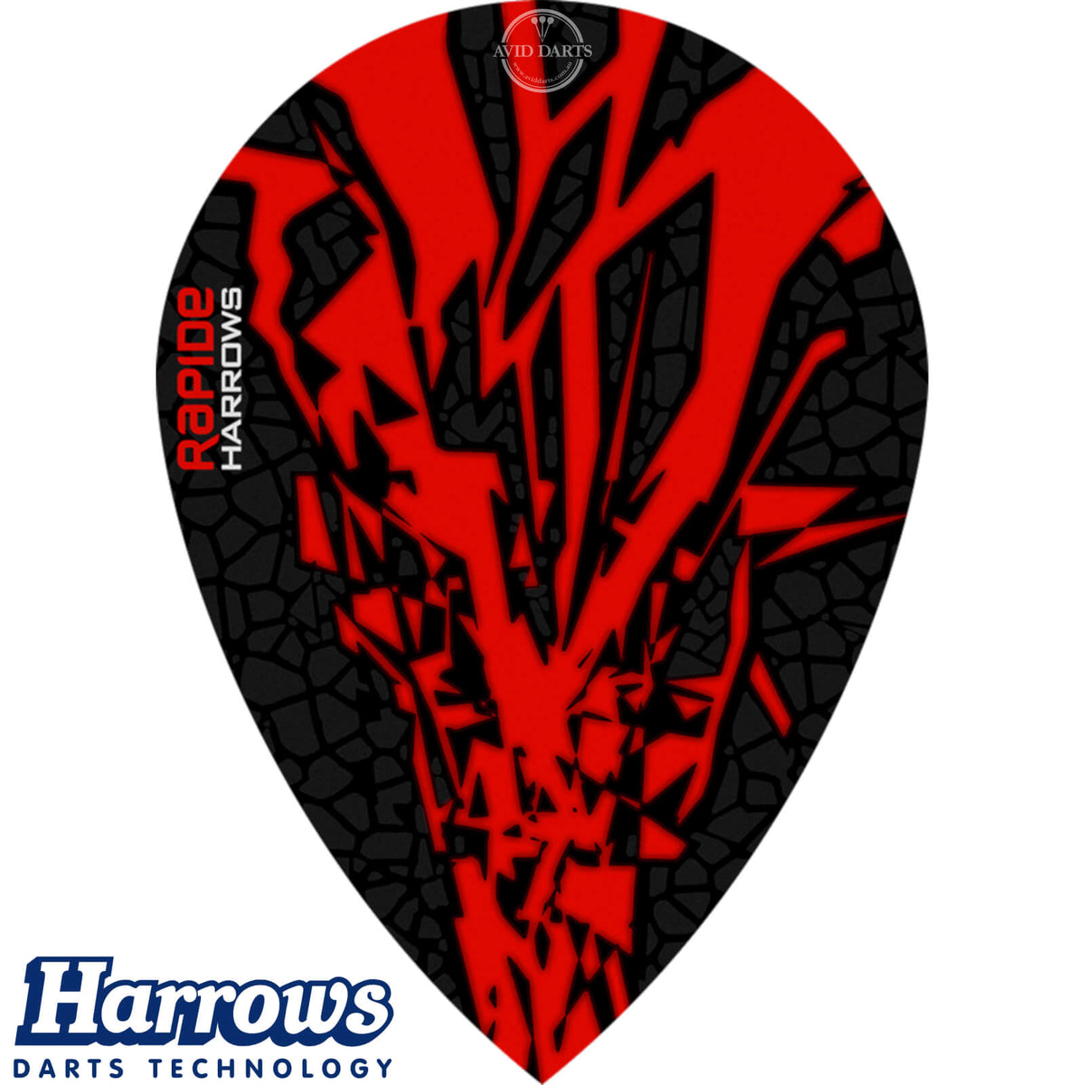 Dart Flights - Harrows - Rapide-X - Pear Dart Flights Red