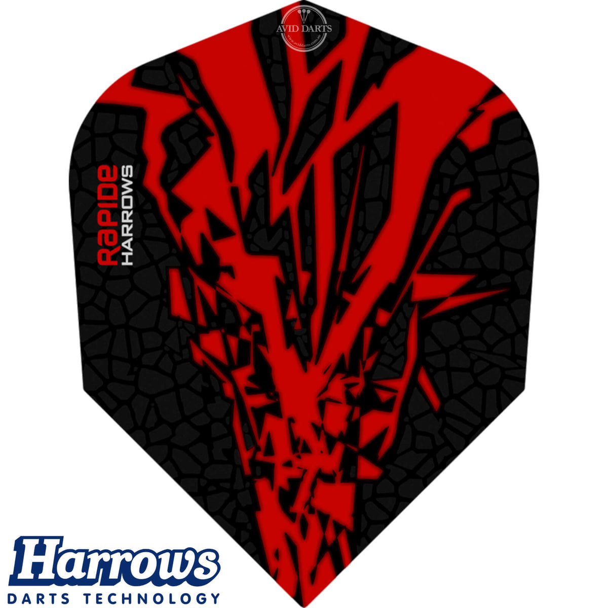 Dart Flights - Harrows - Rapide-X - Standard Dart Flights Red