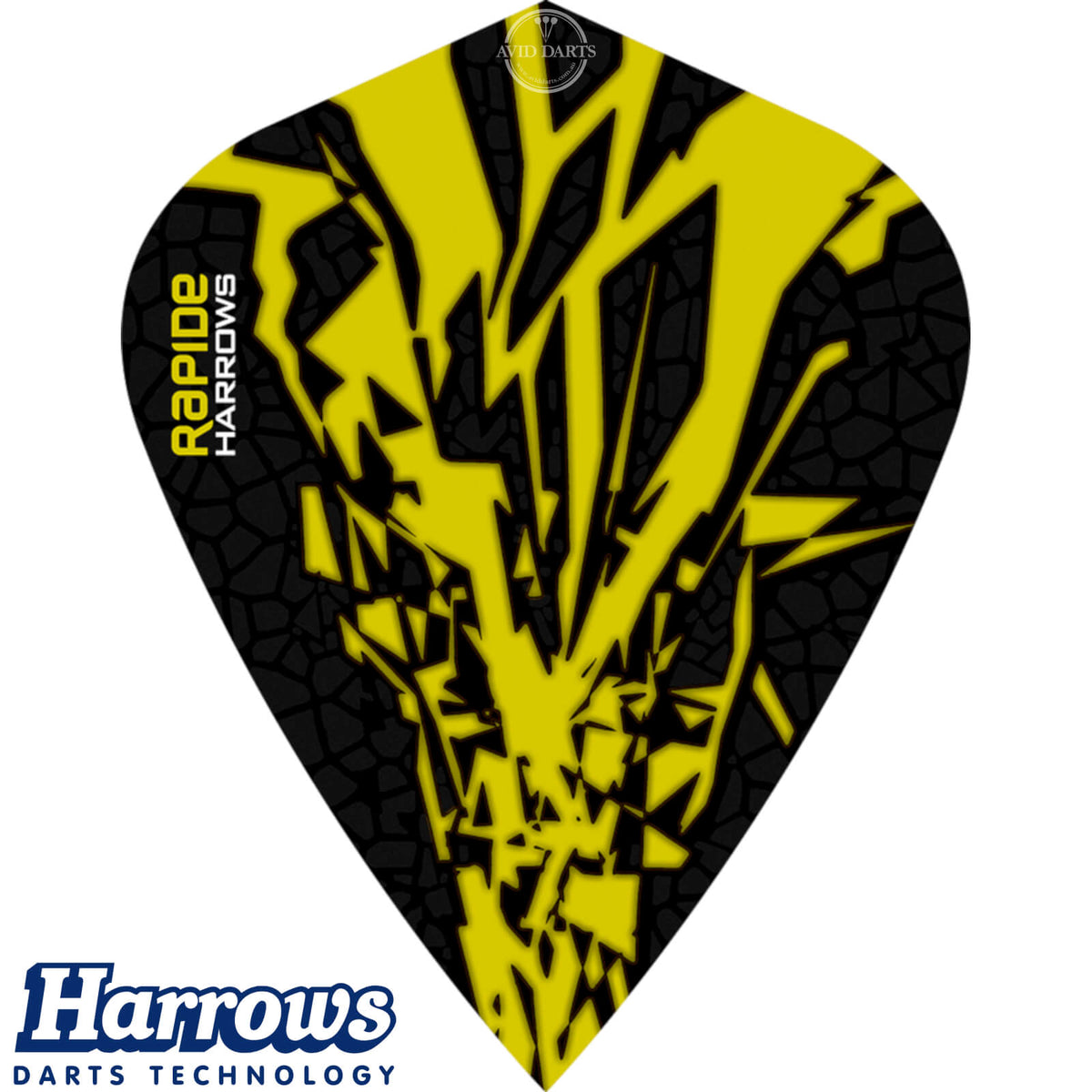 Dart Flights - Harrows - Rapide-X - Kite Dart Flights Yellow
