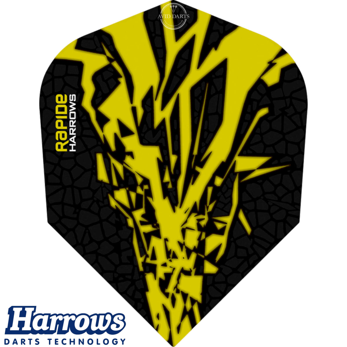 Dart Flights - Harrows - Rapide-X - Standard Dart Flights Yellow