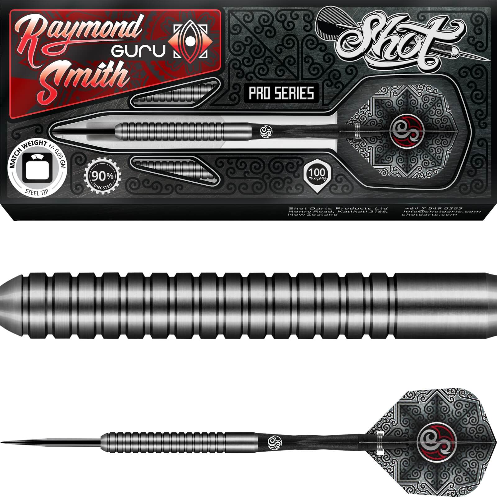Darts - Shot - Raymond Smith Darts - Steel Tip - 90% Tungsten - 22g 