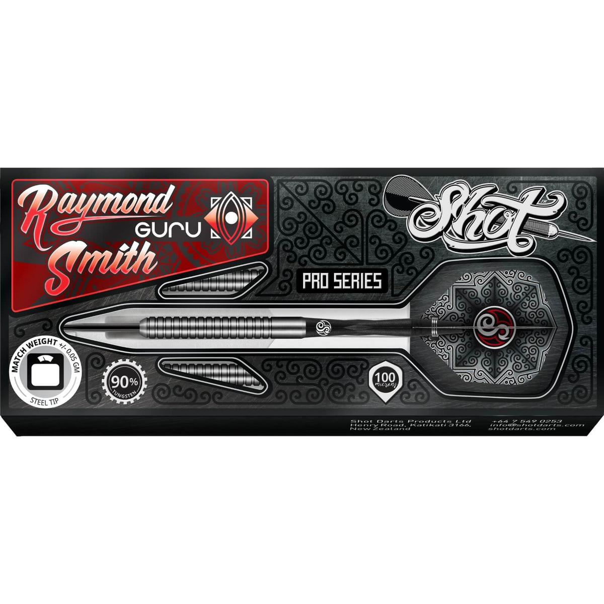 Darts - Shot - Raymond Smith Darts - Steel Tip - 90% Tungsten - 22g 