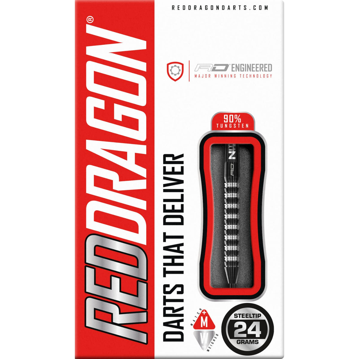 Darts - Red Dragon - Razor Edge Elite Darts - Steel Tip - 90% Tungsten - 22g 24g 26g 