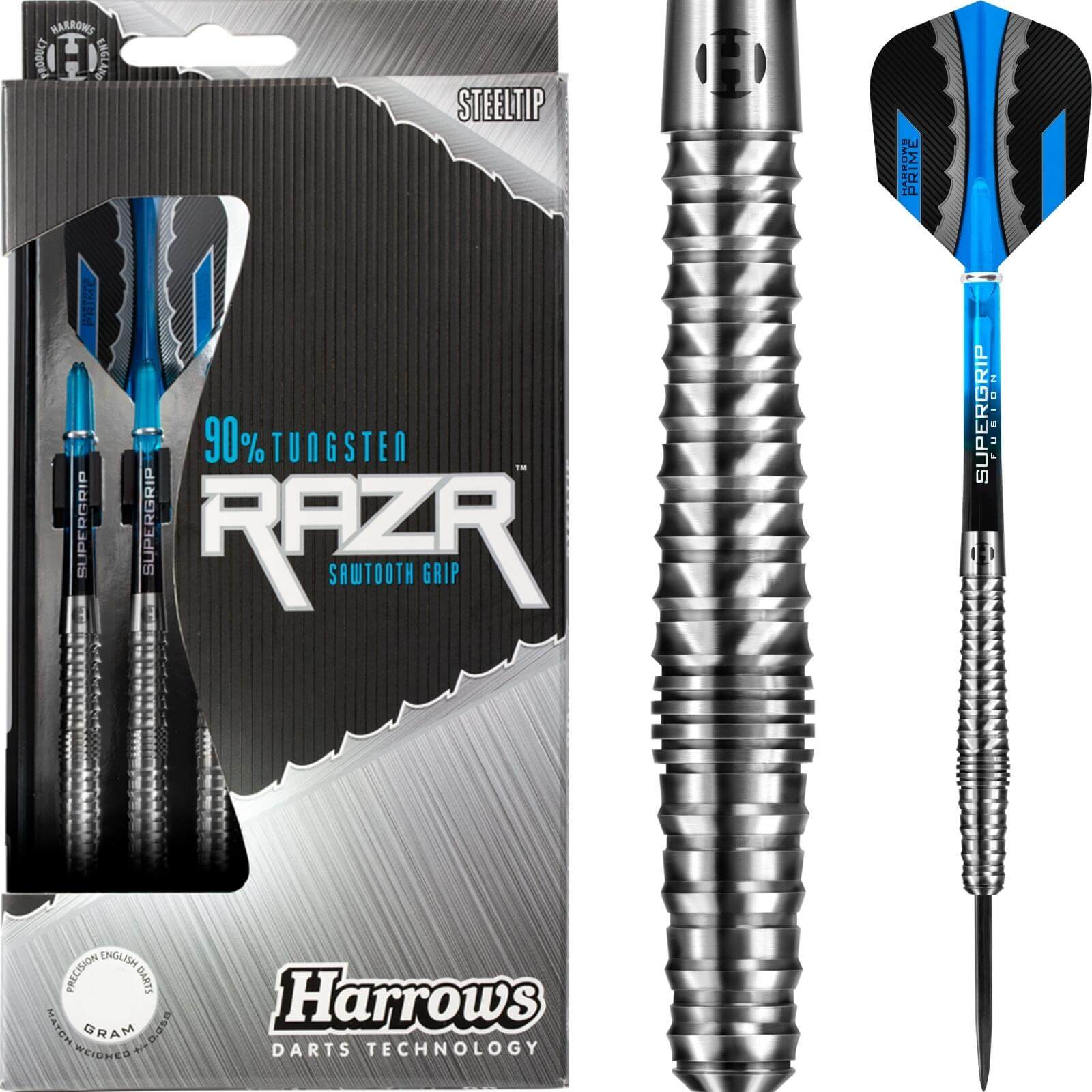 Darts - Harrows - RazR Bulbous Darts - Steel Tip - 90% Tungsten - 22g 24g 26g 