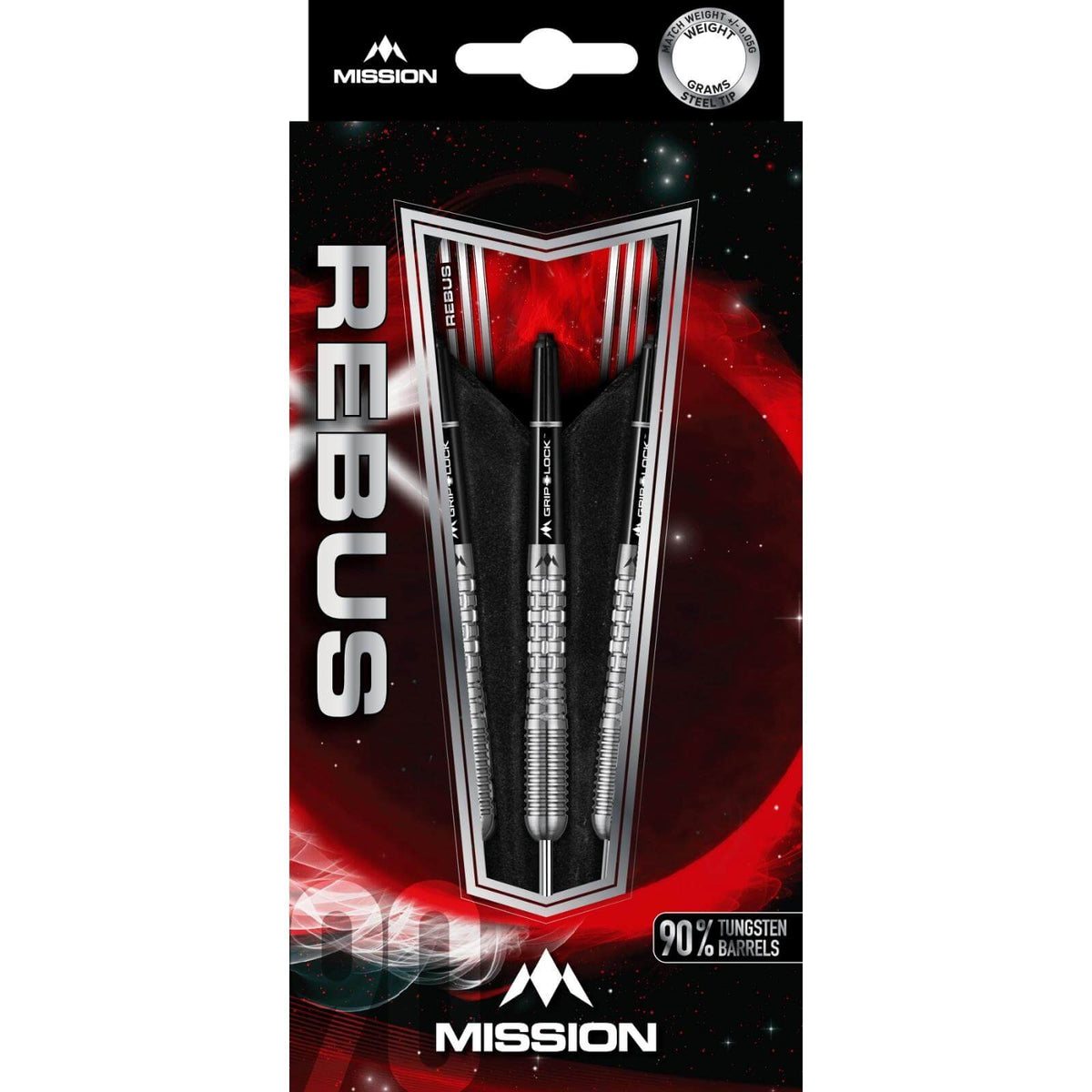 Darts - Mission - Rebus M2 Darts - Steel Tip - 90% Tungsten - 21g 23g 25g 