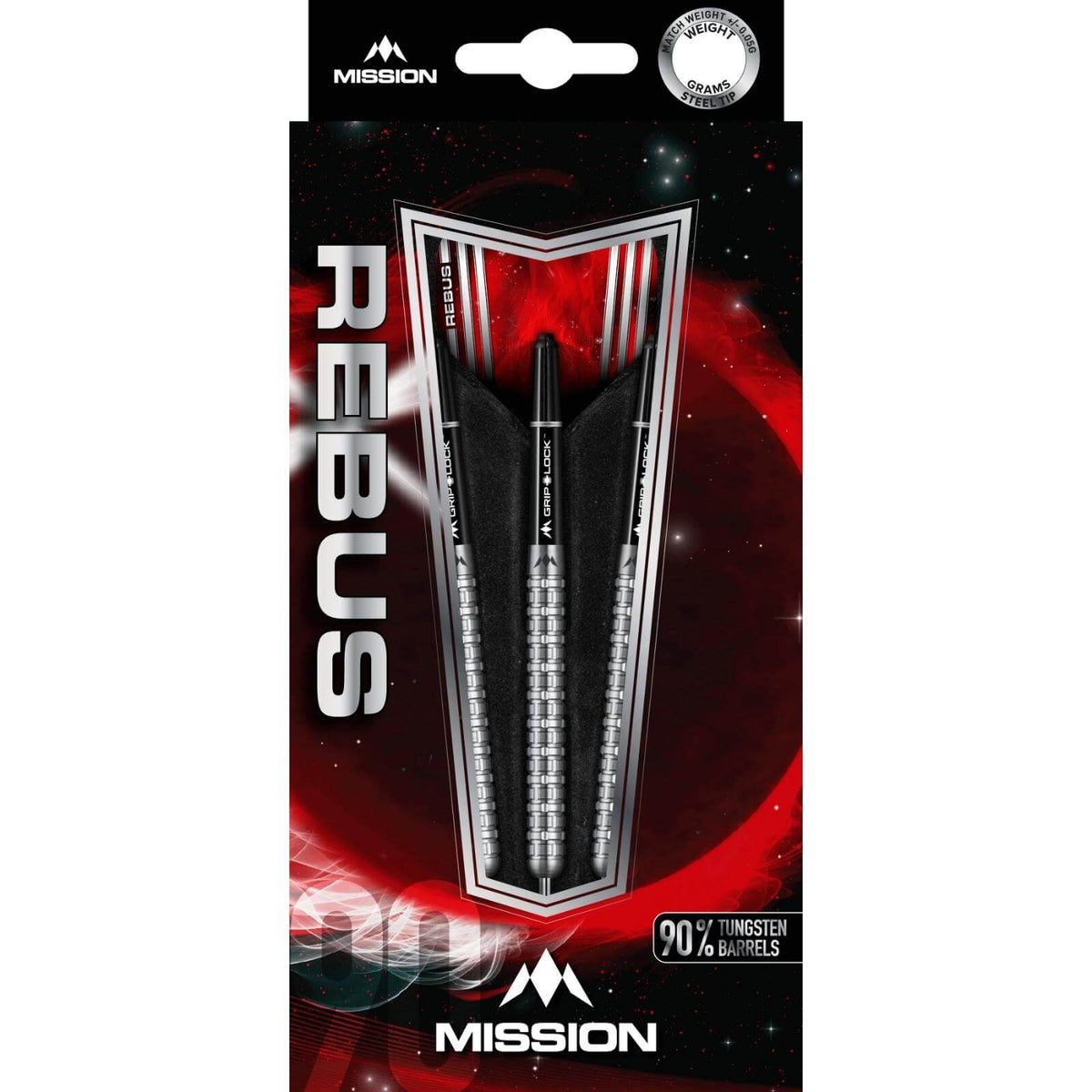 Darts - Mission - Rebus M3 Darts - Steel Tip - 90% Tungsten - 21g 23g 25g 